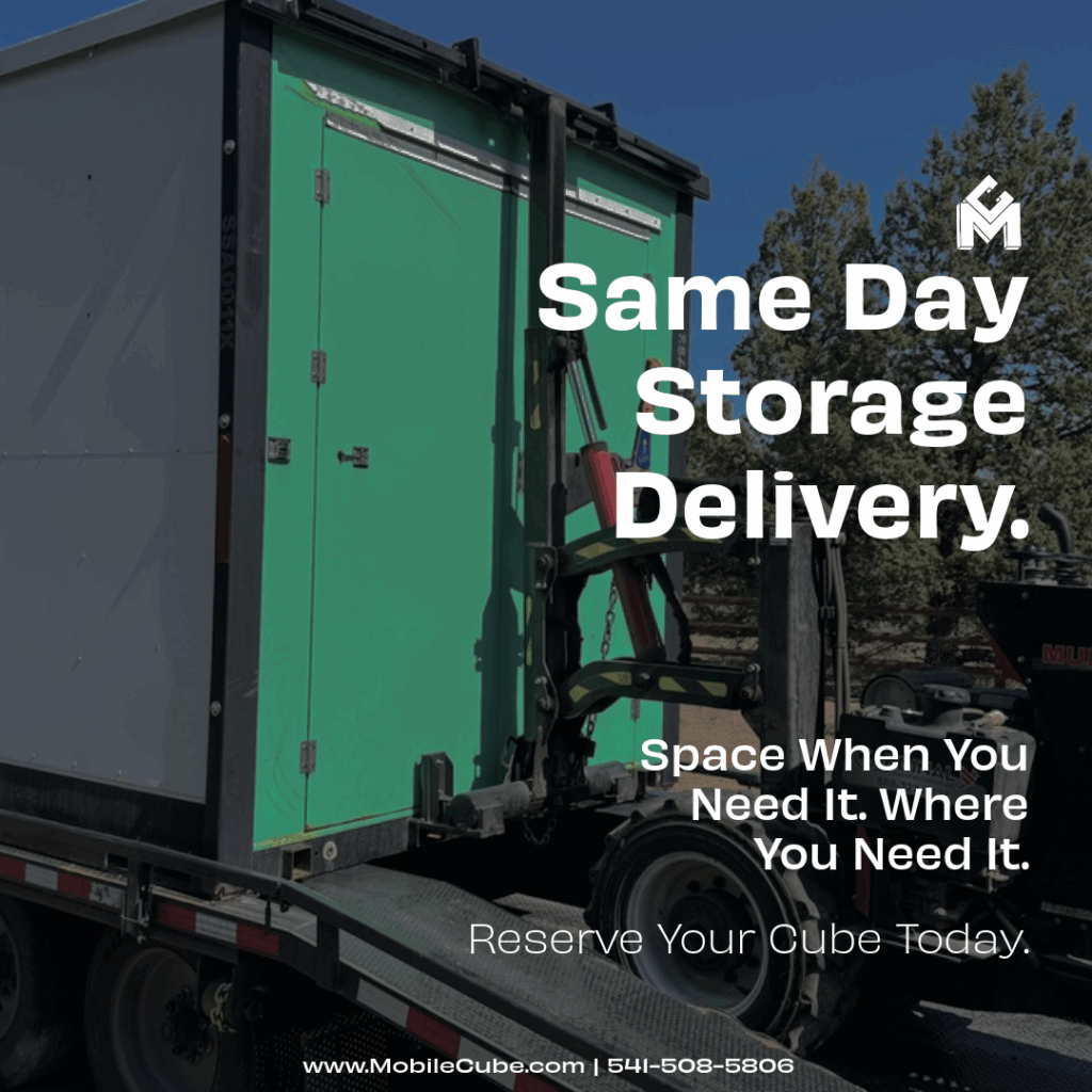 image with text overlay that says same day storage deliver